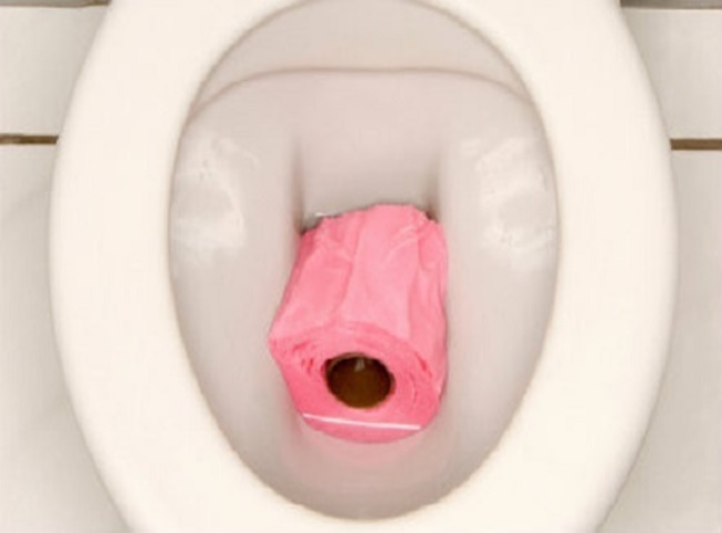 bồn cầu bị tắc do giấy vệ sinh