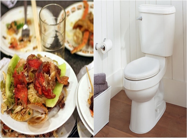 bồn cầu bị tắc do r&aacute;c sinh hoạt