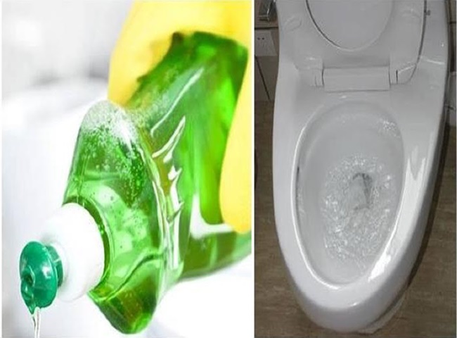xử l&yacute; bồn cầu r&uacute;t nước yếu bằng nước s&ocirc;i v&agrave; x&agrave; ph&ograve;ng