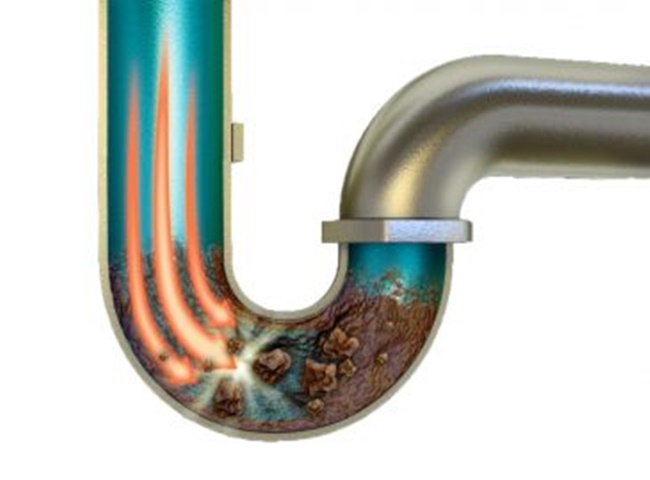 bồn cầu thiếu hơi do ống tho&aacute;t nước bị tắc